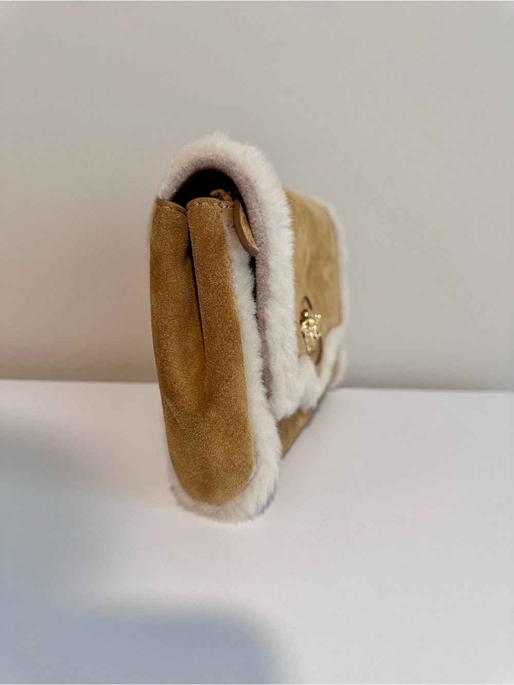 Versace Medusa Suede Sherpa Crossbody Bag - Picture 6 of 17